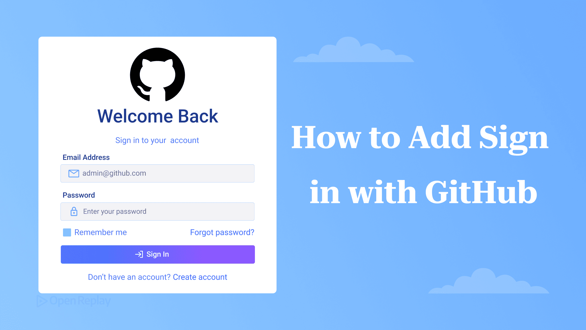 How to Add Sign in with GitHub