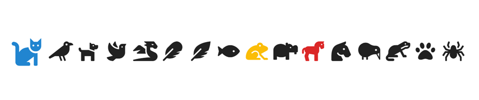 8 Animal Icons from Fomantic-UI