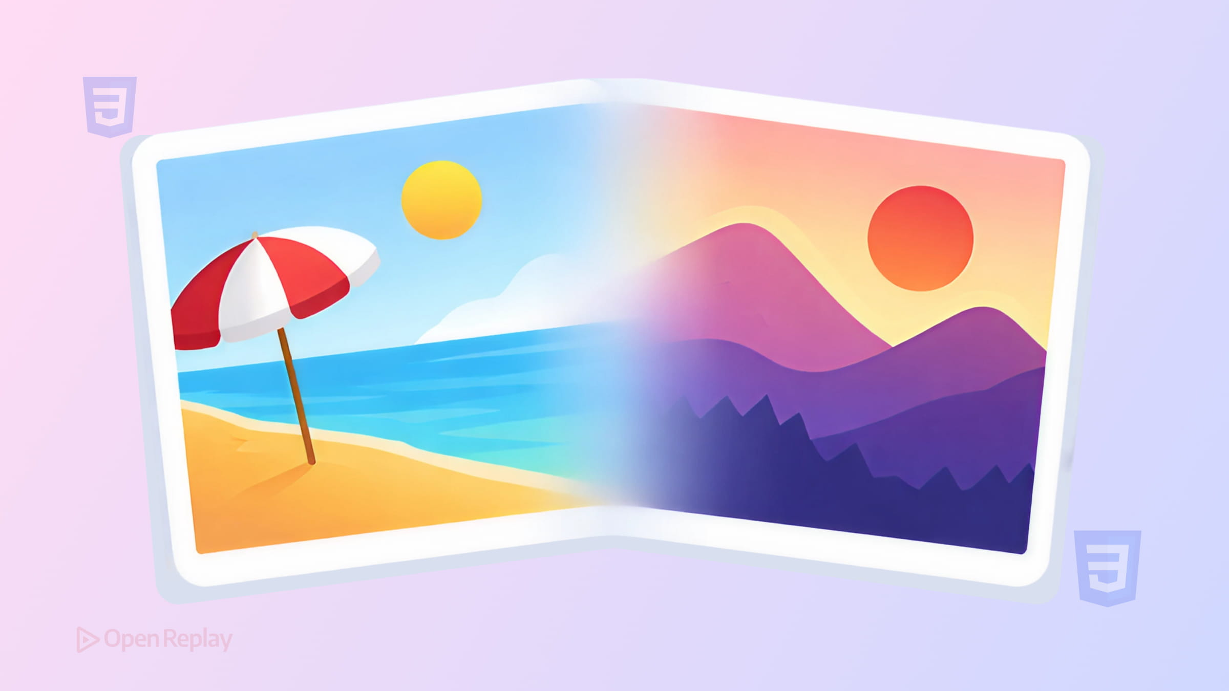 CSS cross-fade() blends images in one declaration. See percentage weights, legacy -webkit syntax, @supports fallbacks, and browser support.