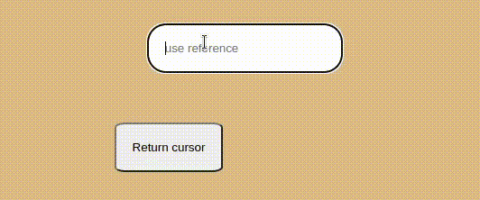 Moving the cursor with useRef