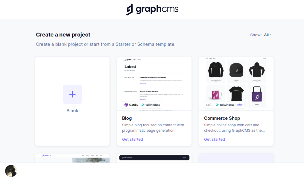 Signing up for GraphCMS