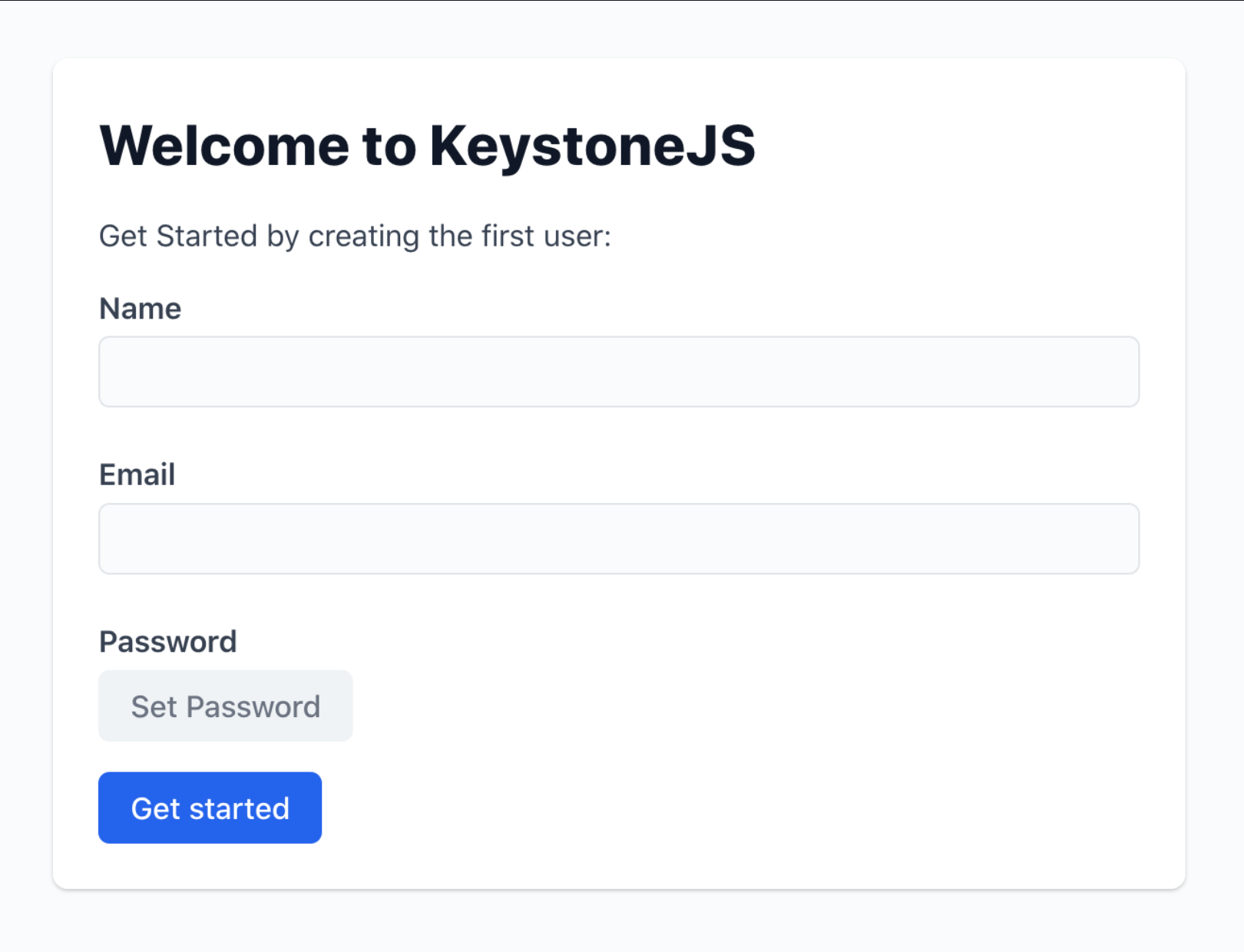 1 keystone admin user signup