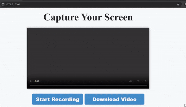 A gif showing a preview of the screen recording application