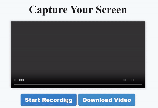 A GIF showing a recorded video without duration