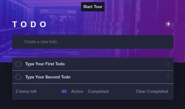 Gif showing unexpected tour behaviour