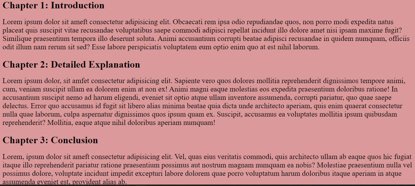 page break web page