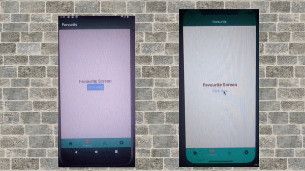 4 Gif of Favourite Screen opening Settings in Android and iOS