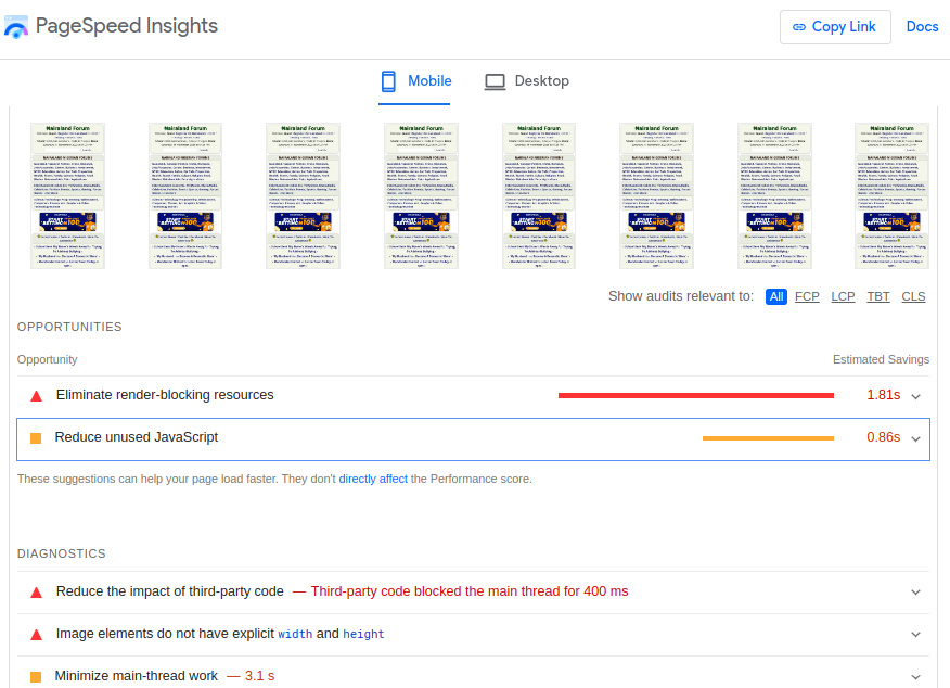 PageSpeed Insights