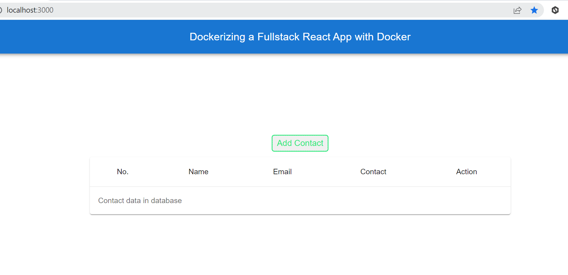 React Docker app