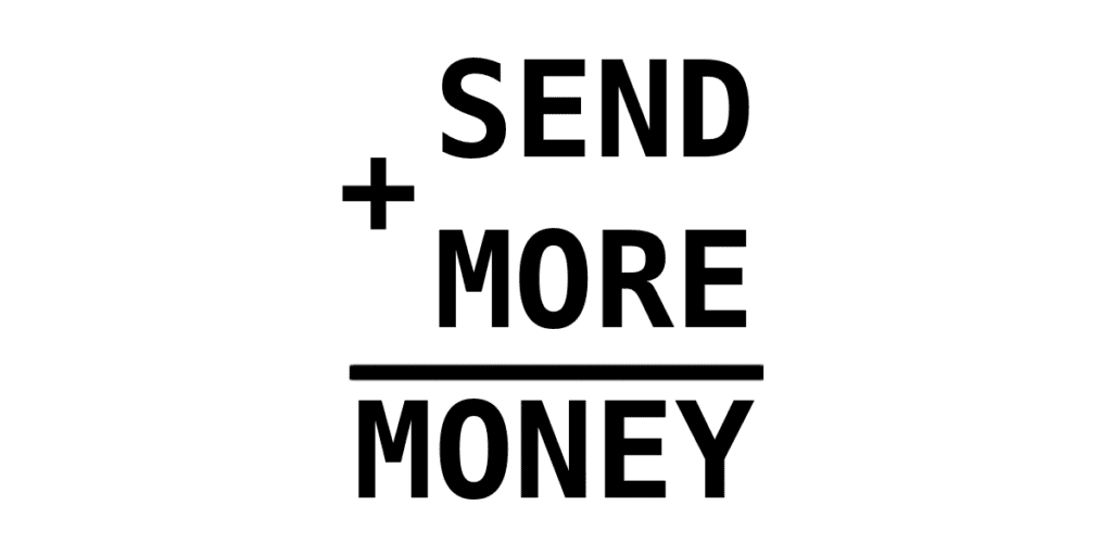 3 SEND+MORE=MONEY