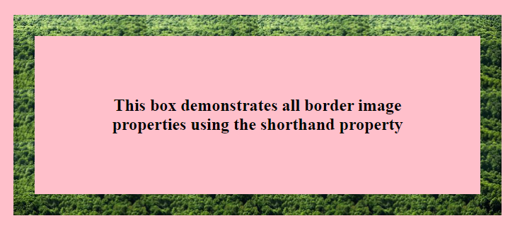 border images using shorthand property