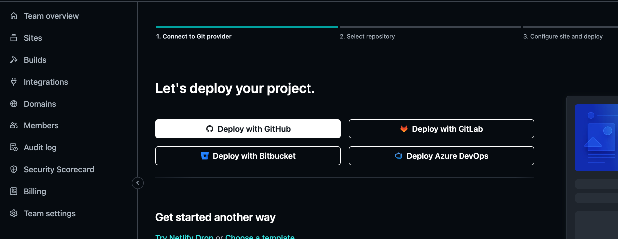 Version control systems to deploy with on Netlify