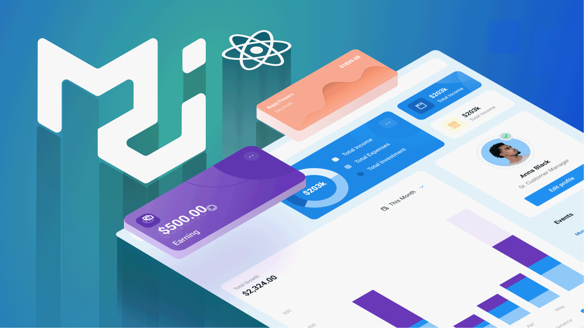 Creating a Responsive Admin Dashboard in React with ReCharts and MaterialUI
