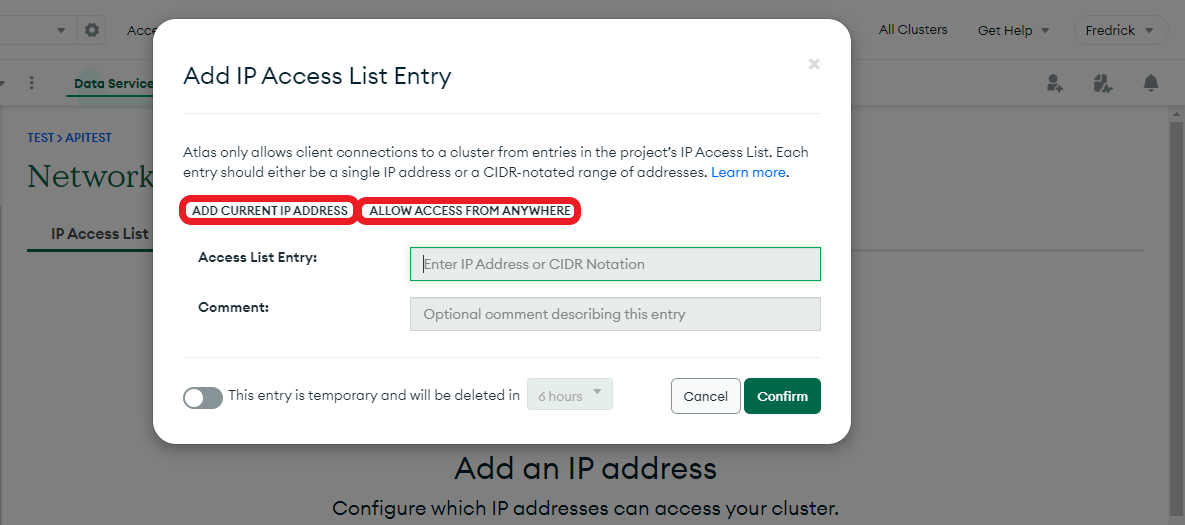 Add an IP address