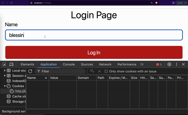 browser saves refresh cookie