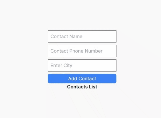Add Contact Demo
